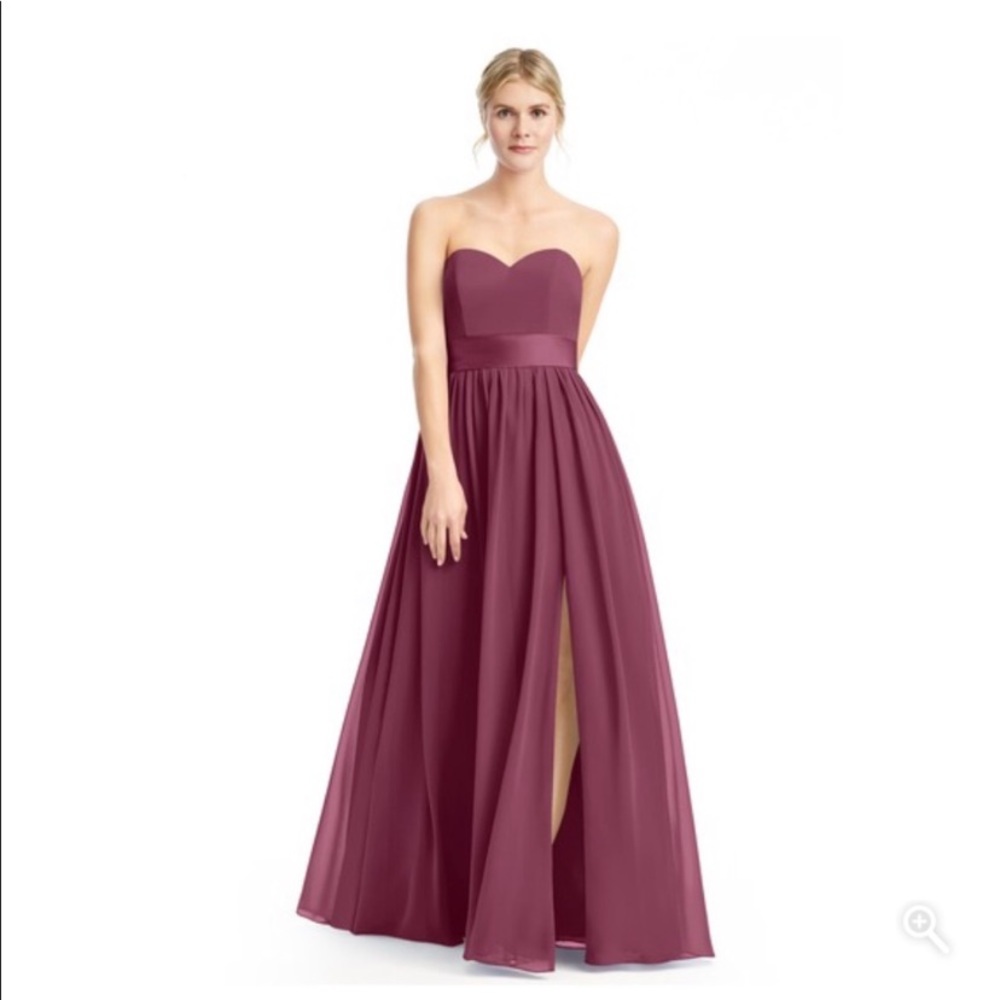 Azazie Mulberry strapless dress in Size 8